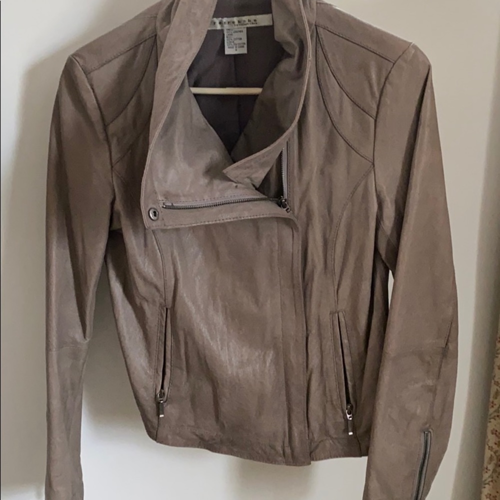 Gray Leather Jacket - image 1